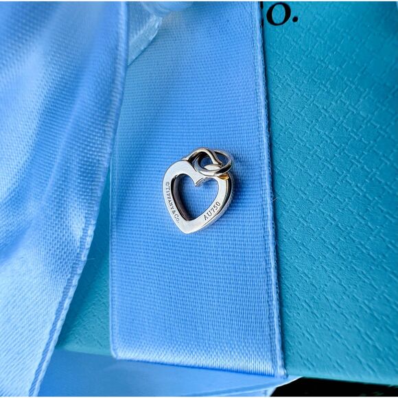 Tiffany & Co. 18K Rose Gold Diamond Sentimental Heart Charm Pendant - Picture 3 of 3